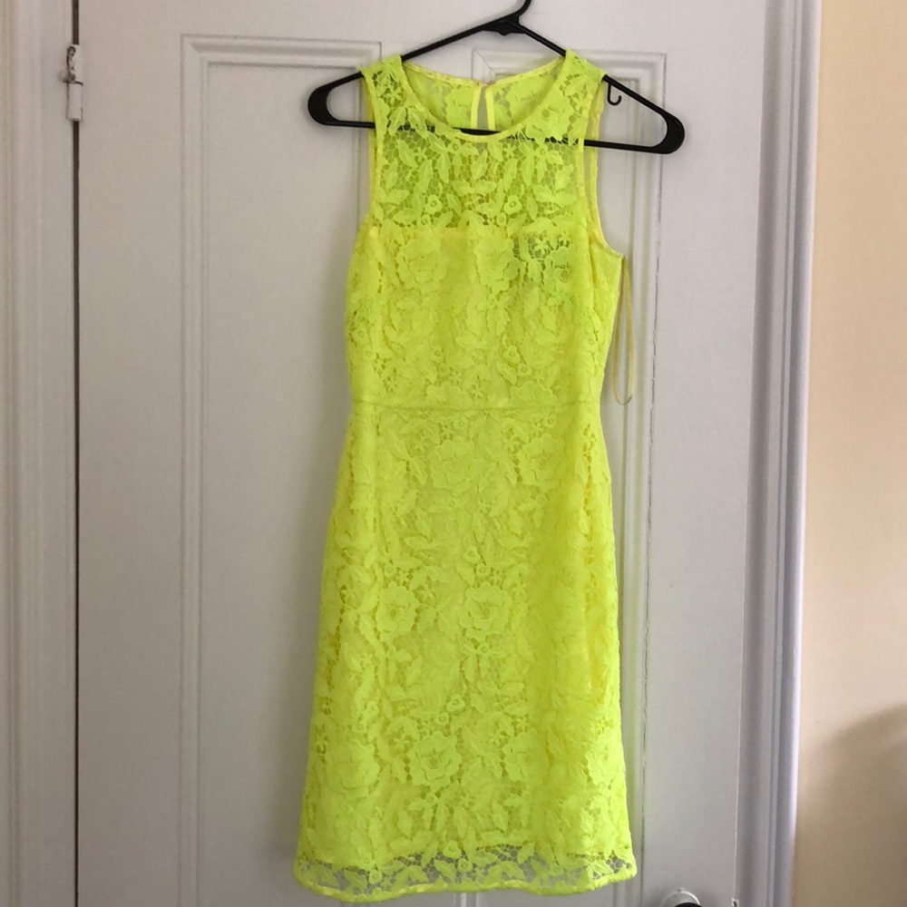 Jcrew Neon lace dress Sz 00